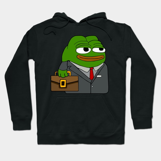 Pepe Distinguished Businessman Hoodie by Lean Mean Meme Machine